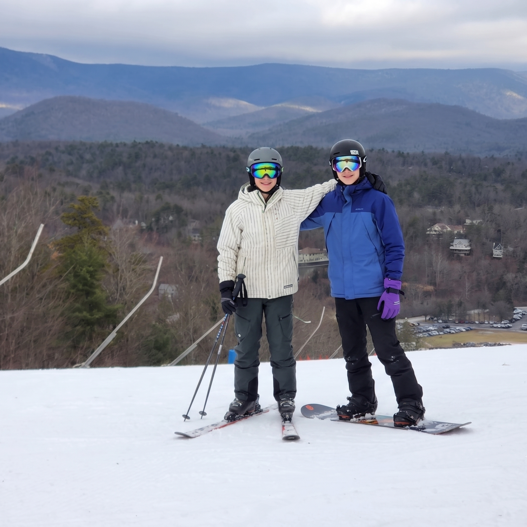 Skiing and Snow Tubing